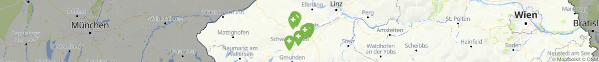 Kartenansicht für Apotheken-Notdienste in der Nähe von Pennewang (Wels  (Land), Oberösterreich)
